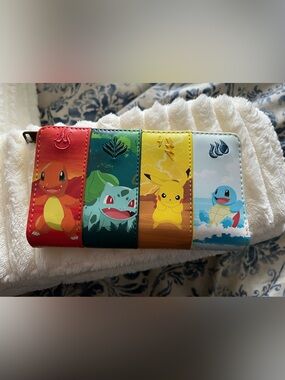 Loungefly Pokémon Kanto Starters Pikachu Wallet